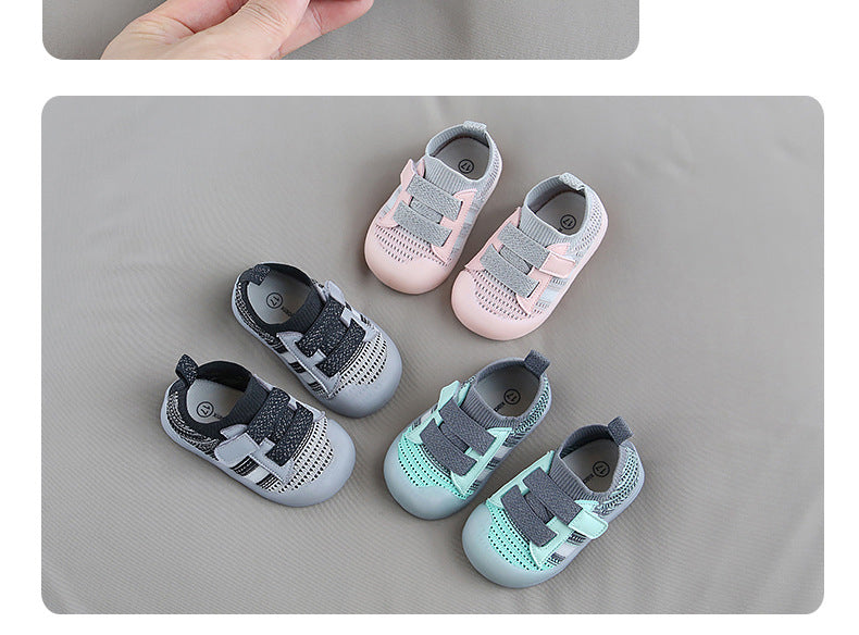Children's Casual Sports Shoes Mesh Breathable Boy Girls Walking Shoes Soft Soles Anti-skid Baby Walking Shoes Baby Sports Shoes