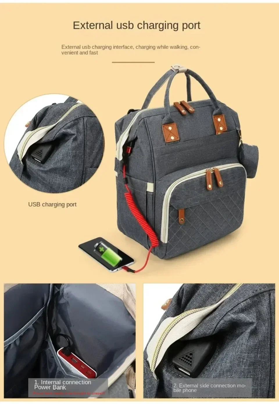 Baby diaper backpack toddler diaper backpack with diaper changing pad mom and dad travel large capacity backpack baby bag