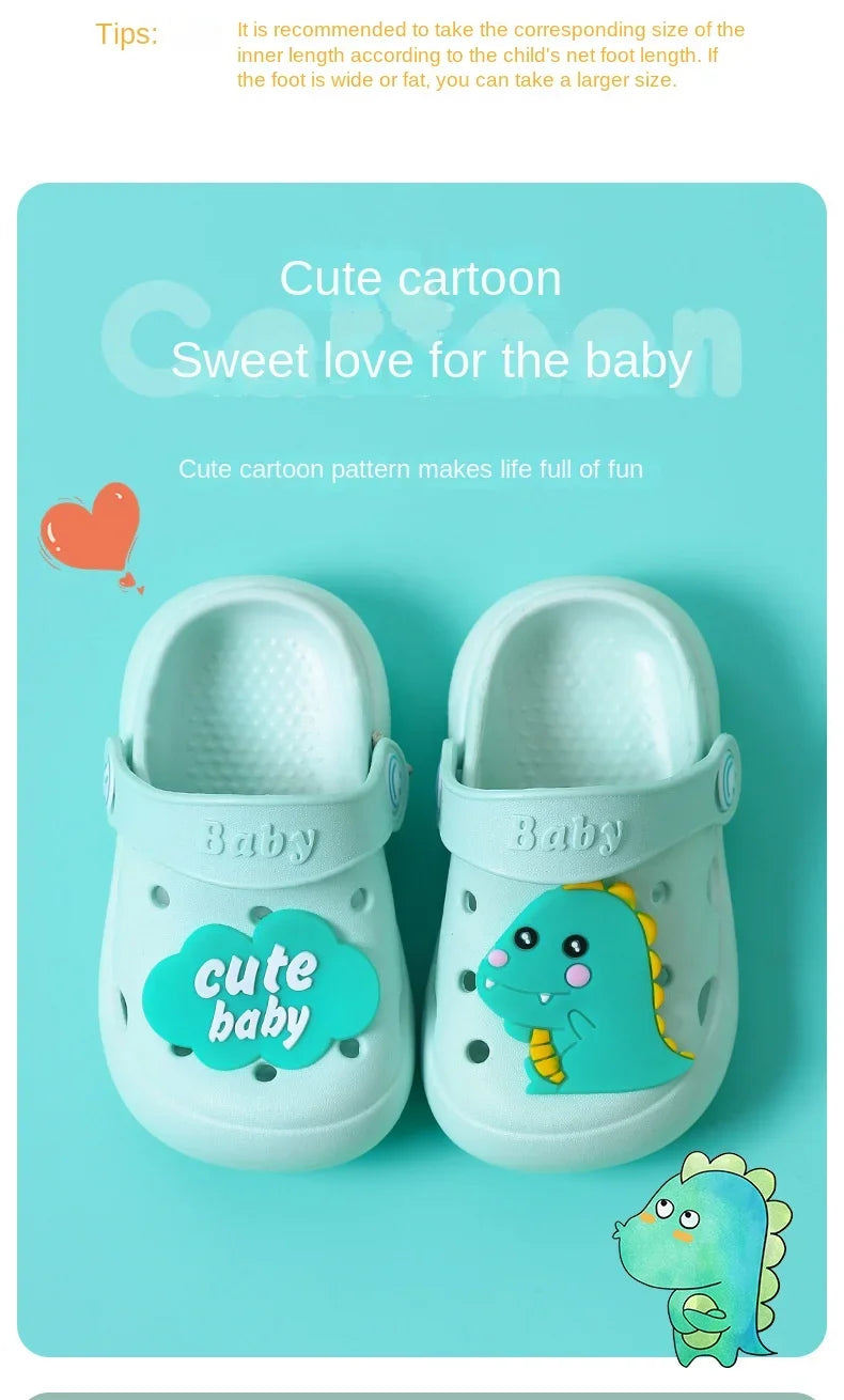 Children's Hole Shoes Slippers for Boys and Girls Breathable Non Slip Cute Lightweight, Soft Soled Sandals for External Wear