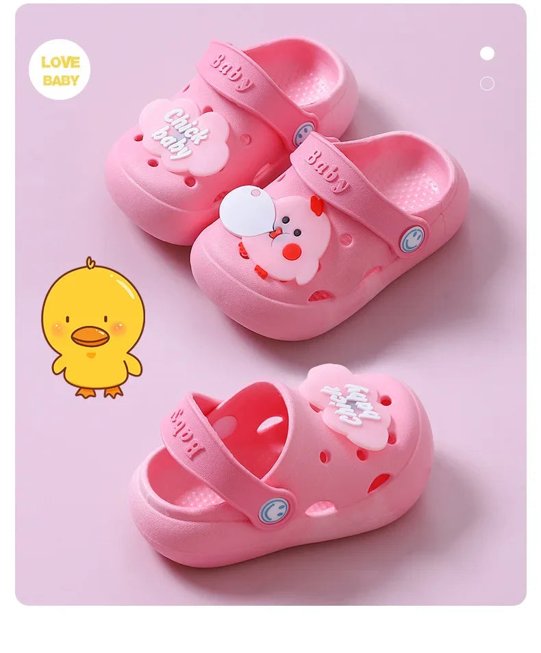 Children's Hole Shoes Slippers for Boys and Girls Breathable Non Slip Cute Lightweight, Soft Soled Sandals for External Wear