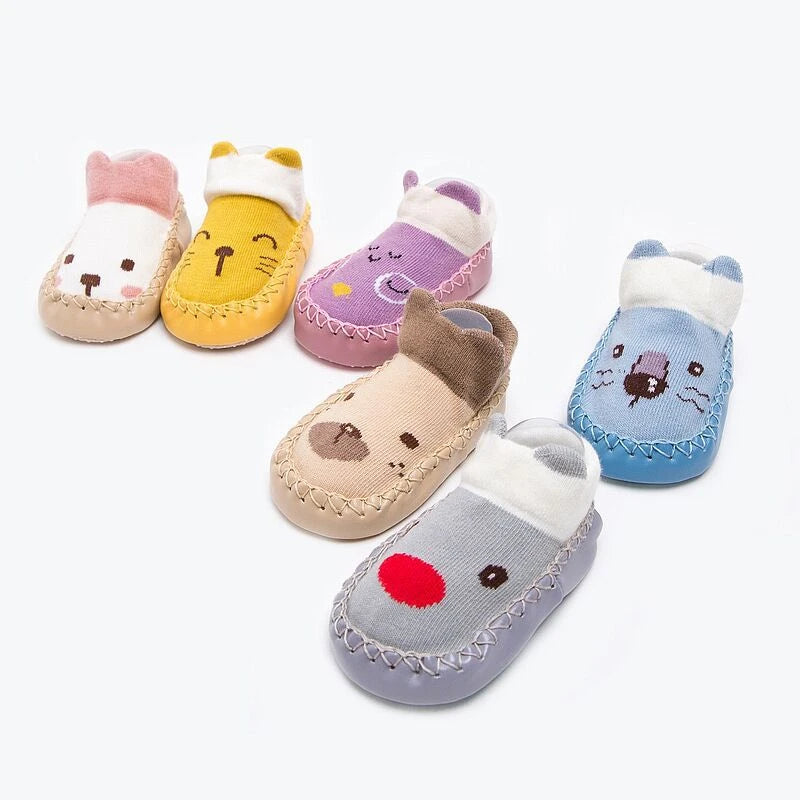 Baby Non-Slip Indoor Socks Slippers with Rubber Soles
