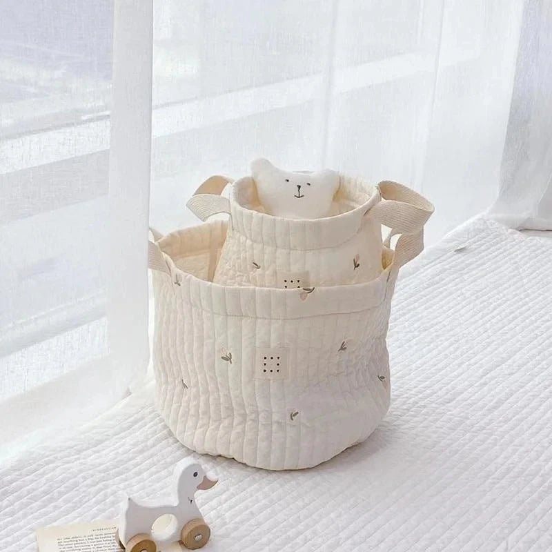 Baby Bags Cute Bear Embroidery Diaper Bag Caddy Nappy Cart Storage Mummy Maternity Bag for Newborn Diapers Toys Organizers