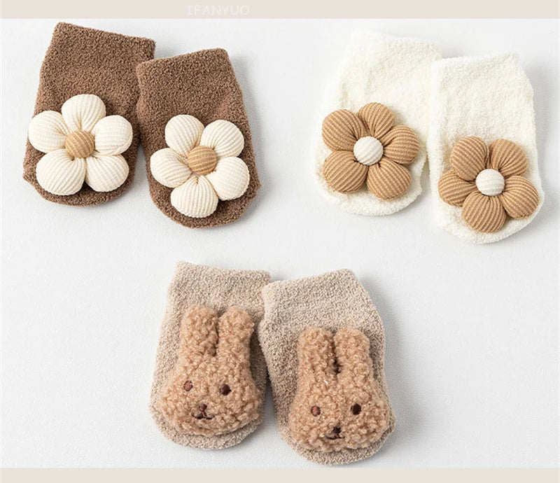 Cute Animal Baby Floor Socks – Warm & Non-Slip