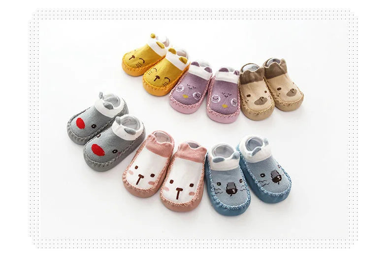 Baby Non-Slip Indoor Socks Slippers with Rubber Soles