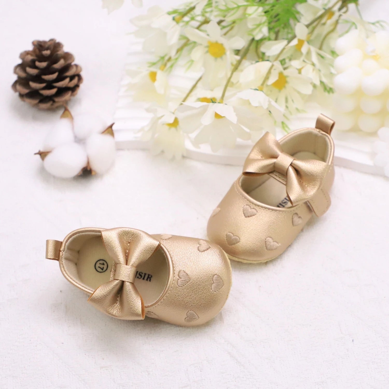 Love Embroidered Baby Girl Shoes – Soft First Step Walkers