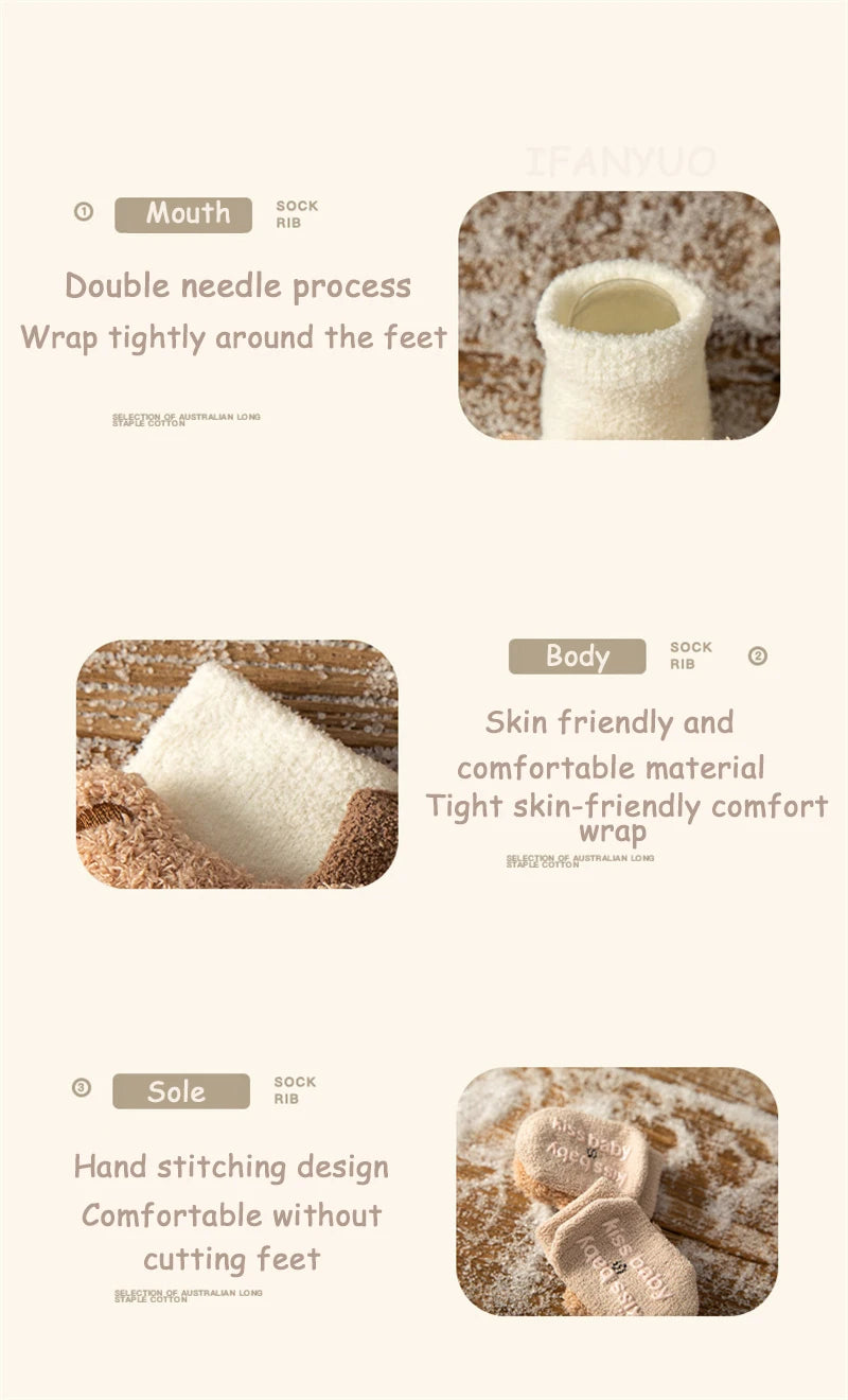 Cute Animal Baby Floor Socks – Warm & Non-Slip