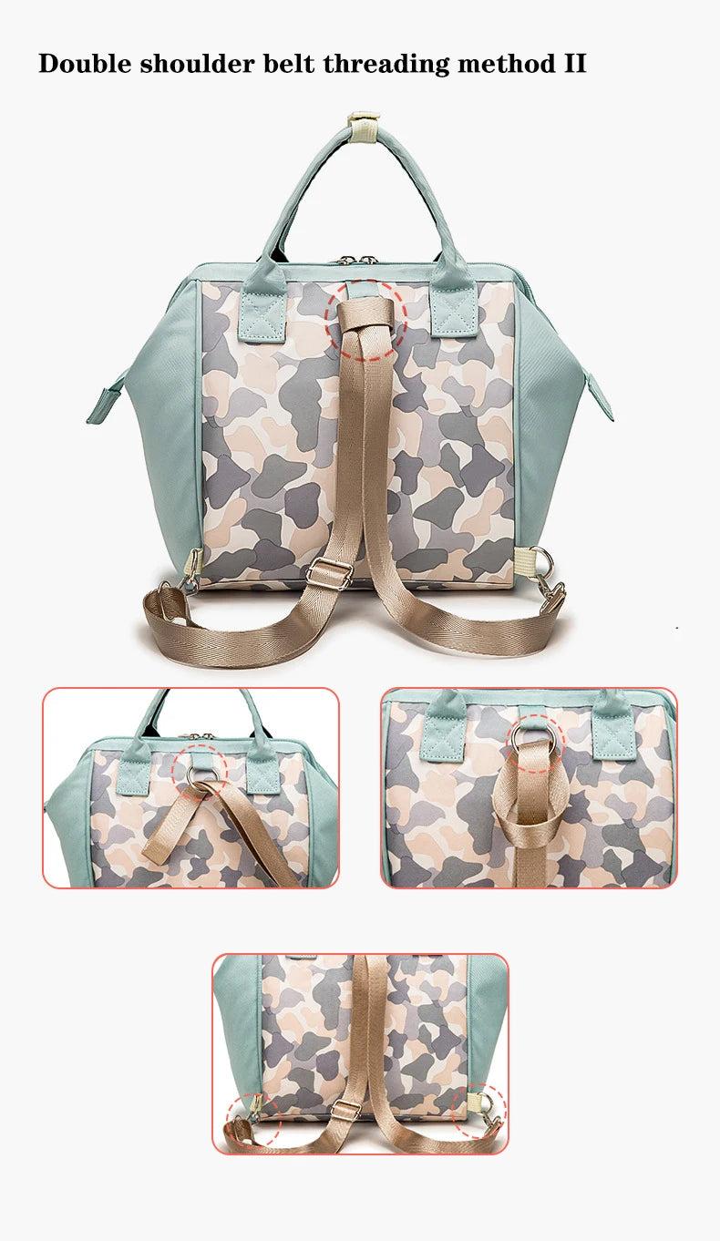 Fashion Small Mommy Bag One Shoulder Messenger Bag Multifunctional Mommy Handbag Storage Bag Mother Baby Storage Bag Women's Bag
