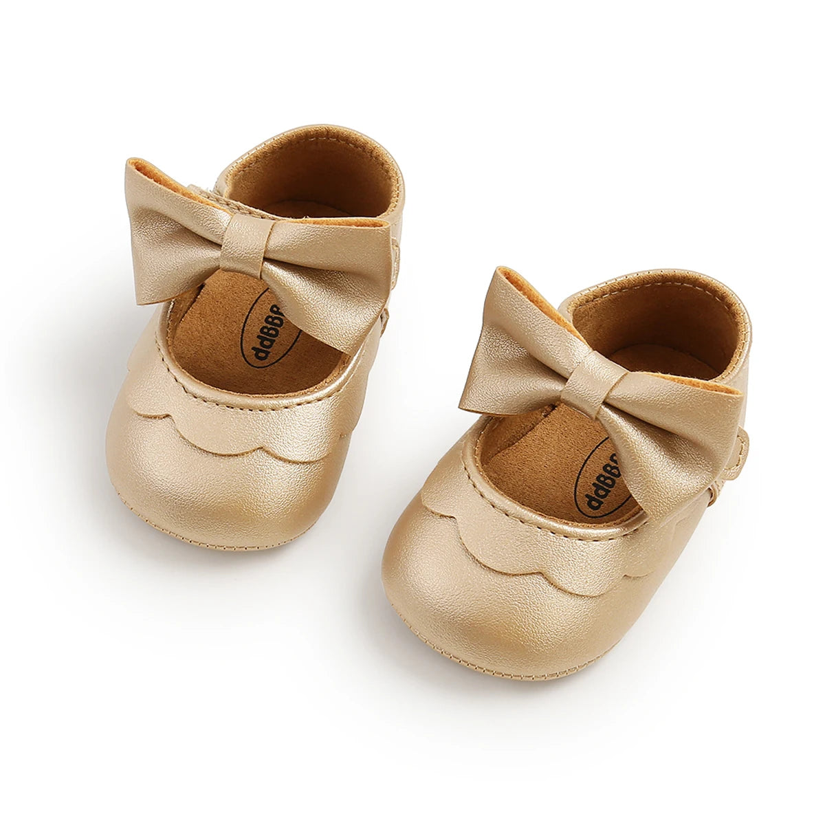 Baby Girl Bowknot Flat Shoes – Soft Sole First Walkers