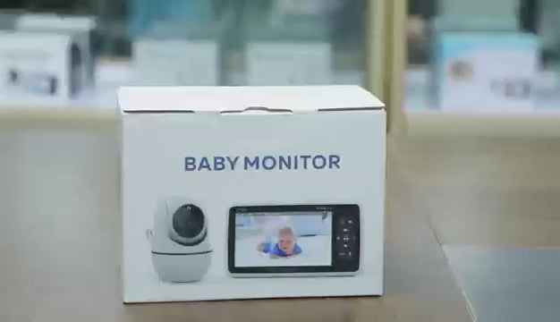 Load video: Crystal-Clear 1080P Baby Monitor – 7&quot; Screen, 24hr Battery, 4X Zoom