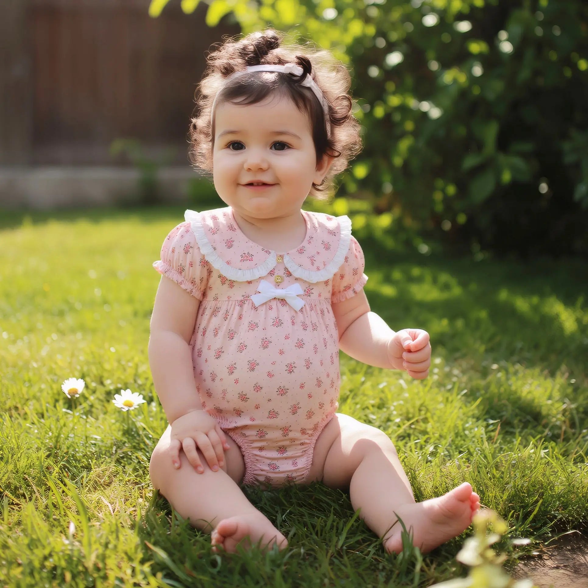 Sanlutoz Floral Infants Girls Short Sleeve Princess Bodysuits Summer Newborn Baby Girls Lace Clothes