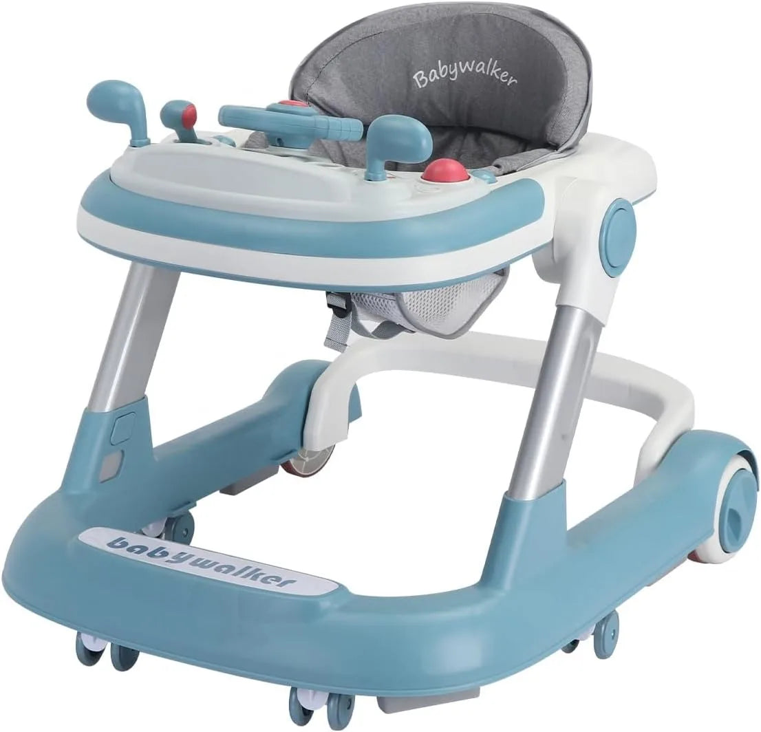 Foldable 2-in-1 Baby Walker – Push Toy, Feeding & Music Tray