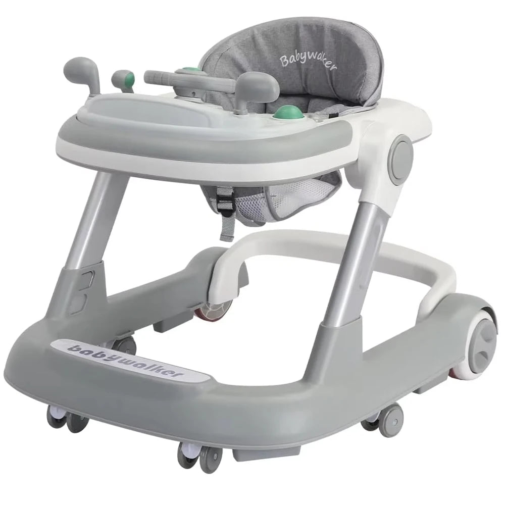 Foldable 2-in-1 Baby Walker – Push Toy, Feeding & Music Tray