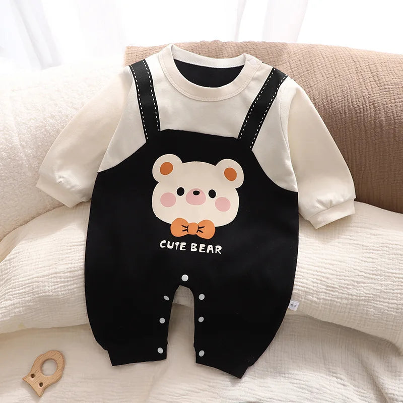 2025 New Baby Jumpsuit Autumn Long-sleeved Pure Cotton Cute ChildrenClothes Kids Clothes Crawling Clothes Boys Girls Jumpsuit