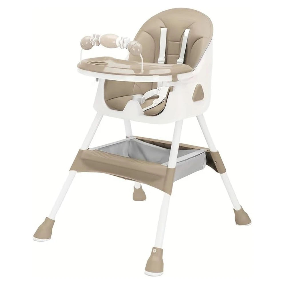 3-in-1 Foldable Baby High Chair with Double Tray